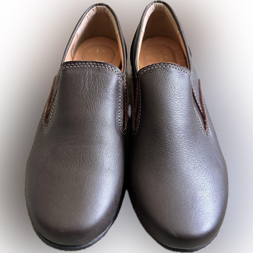 Classic Brown Leather Women's Loafers Lara Shoes
